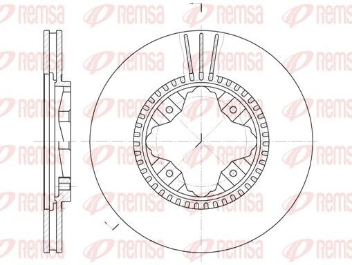 REMSA 6845.10: Piduriketas Esisild, Ø: 282mm, õhutusega, Ø: 282mm