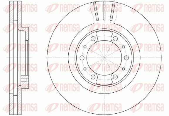 REMSA 6868.10: Piduriketas Esisild, Ø: 275,7mm, õhutusega, Ø: 276mm