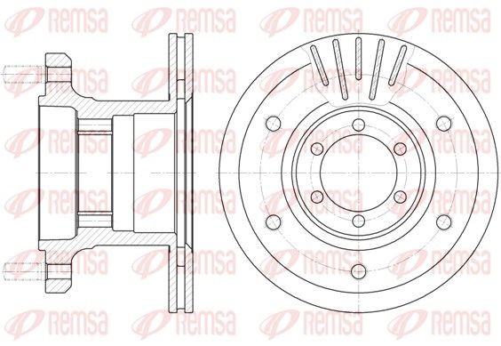 REMSA 6894.10: Disc de frână punte fata, Ř: 290,1mm, ventilat, Ř: 290mm