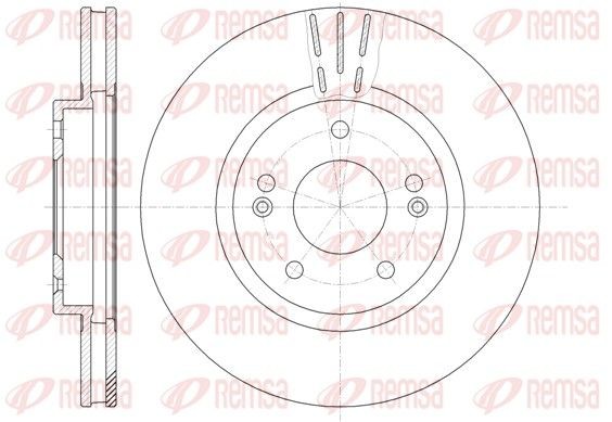 REMSA 6897.10: Piduriketas Esisild, Ø: 294mm, õhutusega, Ø: 294mm