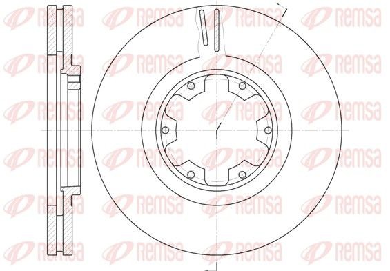 REMSA 6899.10: Piduriketas Esisild, Ø: 299,8mm, õhutusega, Ø: 300mm