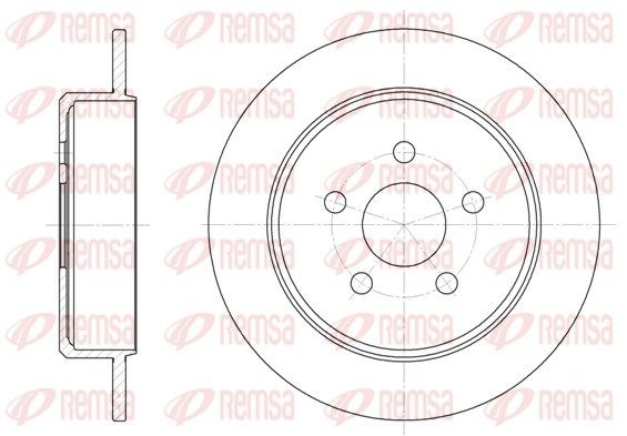 REMSA 6901.00: Disc de frână puntea spate, Ř: 270mm, plin, Ř: 270mm
