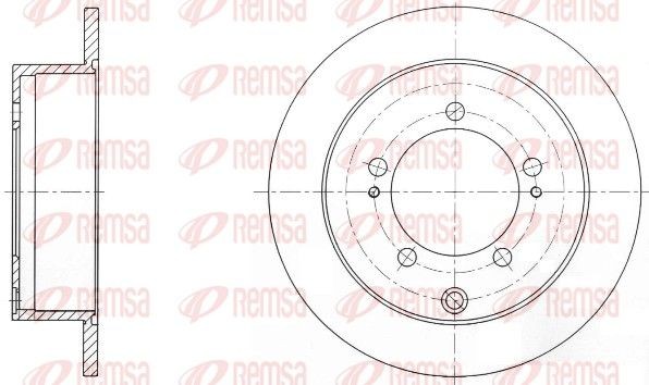 REMSA 6903.00: Disc de frână puntea spate, Ř: 262mm, plin, Ř: 262mm