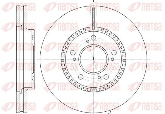 REMSA 6938.10: Piduriketas Tagasild, Ø: 334, 282mm, õhutusega, Ø: 334, 282mm