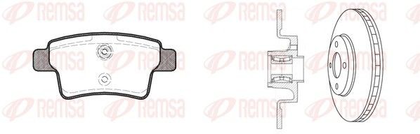 REMSA 81241.20: Pidurikomplekt, ketaspidur Tagasild, Ø: 249mm, täis