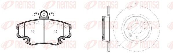 REMSA 8141.07: Pidurikomplekt, ketaspidur Esisild, Ø: 259mm, täis