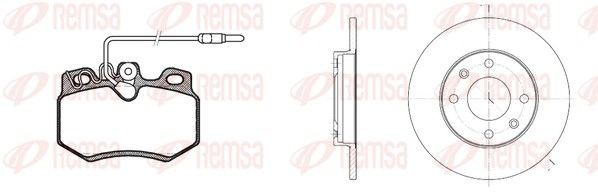 REMSA 8170.02: Pidurikomplekt, ketaspidur Esisild, Ø: 247mm, täis