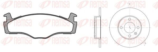 REMSA 8171.03: Pidurikomplekt, ketaspidur Esisild, Ø: 239mm, täis