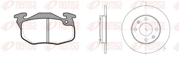 REMSA 8192.00: Pidurikomplekt, ketaspidur Esisild, Ø: 247mm, täis