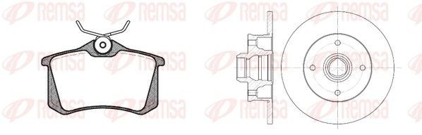 REMSA 8263.02: Kit dischi e pastiglie Assale posteriore, Ø: 226mm, pieno