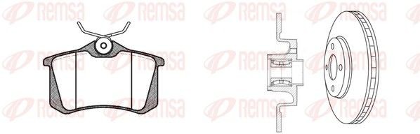REMSA 8263.23: Pidurikomplekt, ketaspidur Tagasild, Ø: 249mm, täis