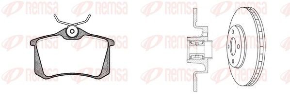 REMSA 8263.25: Pidurikomplekt, ketaspidur Tagasild, Ø: 274mm, täis