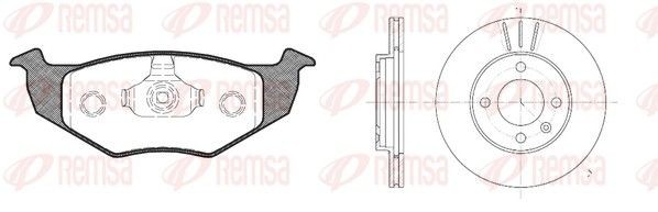 REMSA 8609.04: Pidurikomplekt, ketaspidur Esisild, Ø: 239mm, õhutusega