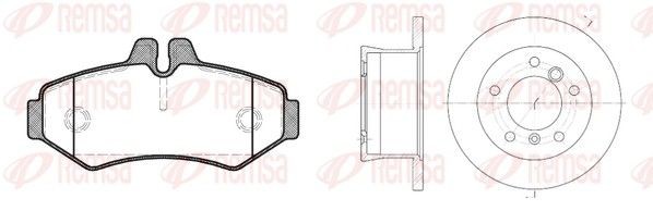 REMSA 8733.01: Pidurikomplekt, ketaspidur Tagasild, Ø: 272mm, täis
