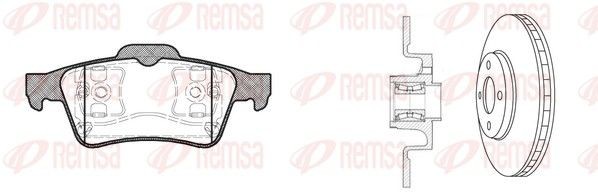 REMSA 8842.21: Pidurikomplekt, ketaspidur Tagasild, Ø: 300mm, täis
