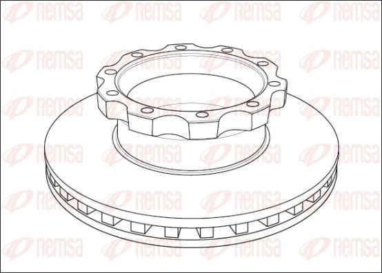 REMSA NCA1045.20: Piduriketas Esisild, Tagasild, Ø: 432mm, õhutusega, Ø: 432mm, CST3647