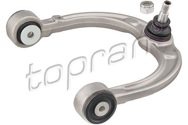 TOPRAN 408 386: Rameno zavesenia kolies predna naprava vlavo, hore, Hliník, s gumovým ložiskom, s nosnym/vodiacim capom, s maticou