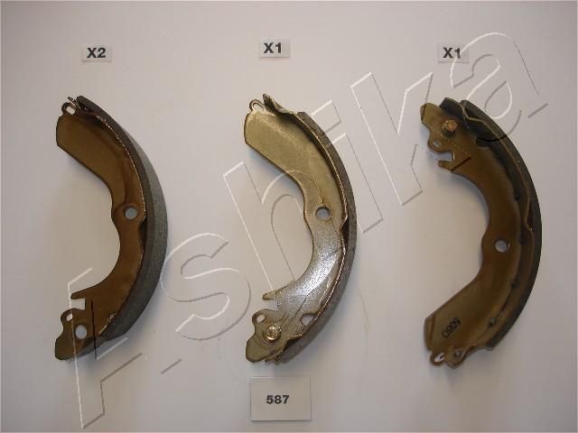ASHIKA 55-05-587: Piduriklotside komplekt Tagasild, 180mm