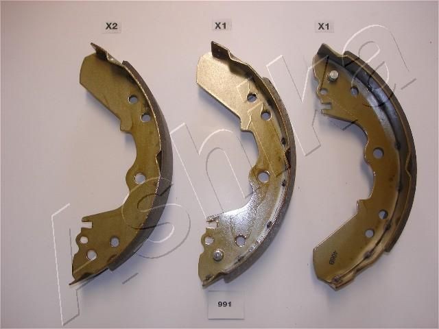 ASHIKA 55-09-991: Piduriklotside komplekt Tagasild, 255mm