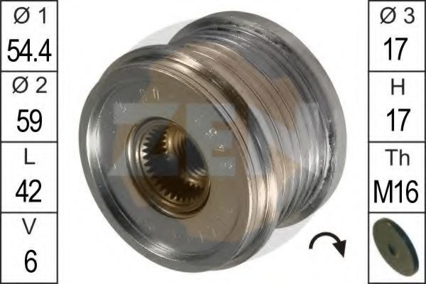 ERA 219058: Poulie roue libre, alternateur