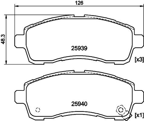 MINTEX MDB3432: Piduriklotsid