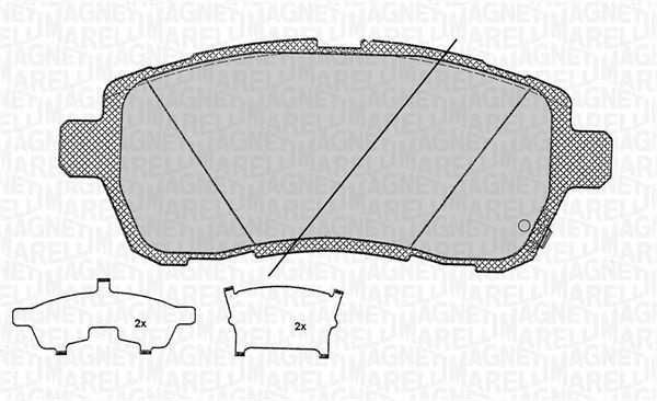 MAGNETI MARELLI 363916060684: Kit pastiglie freni
