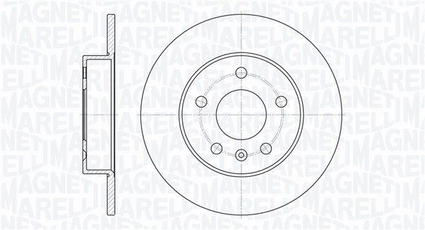 MAGNETI MARELLI 361302040141: Piduriketas Ø: 264mm, täis, Ø: 264mm