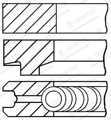 GOETZE ENGINE 08-146106-00: Kit fasce elastiche