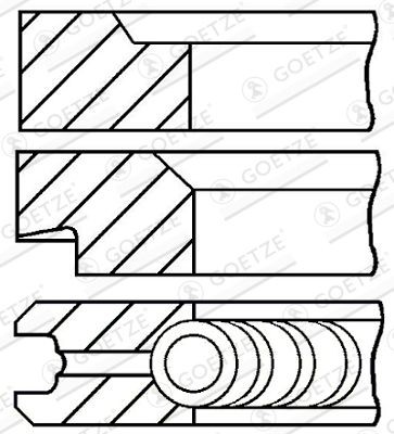 GOETZE ENGINE 08-322700-00: Set segmenti piston