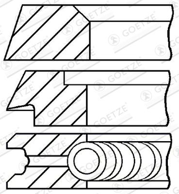 GOETZE ENGINE 08-319600-10: Jeu de segments de pistons