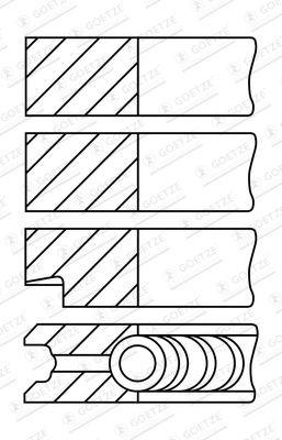 GOETZE ENGINE 08-527608-00: Kit fasce elastiche