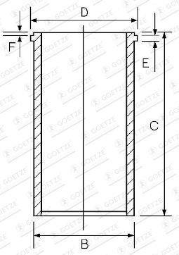 GOETZE ENGINE 14-044690-00: Camasa cilindru