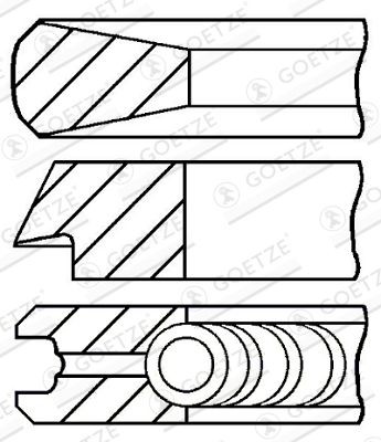 GOETZE ENGINE 08-215110-10: Kit fasce elastiche