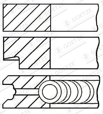 GOETZE ENGINE 08-528408-00: Set segmenti piston