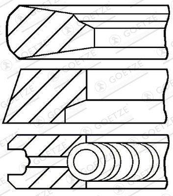 GOETZE ENGINE 08-428900-00: Set segmenti piston Goetze Diamond Coated®