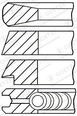 GOETZE ENGINE 08-207800-30: Kit fasce elastiche