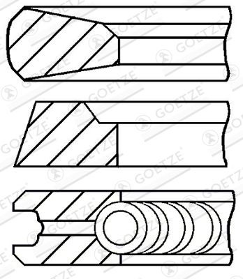 GOETZE ENGINE 08-502600-00: Kit fasce elastiche