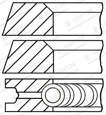 GOETZE ENGINE 08-325300-00: Set segmenti piston