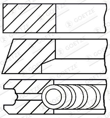 GOETZE ENGINE 08-118008-00: Set segmenti piston