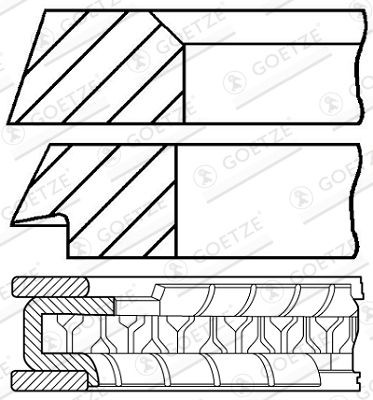 GOETZE ENGINE 08-398800-00: Set segmenti piston