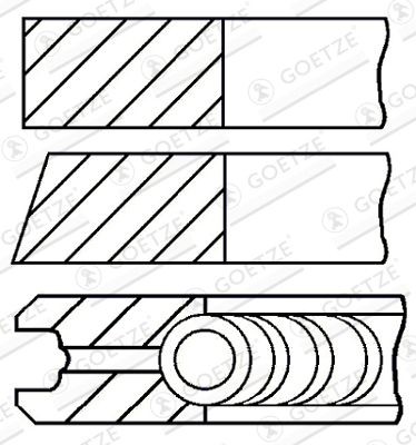 GOETZE ENGINE 08-425608-00: Set segmenti piston