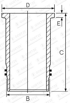 GOETZE ENGINE 14-451040-00: Camasa cilindru