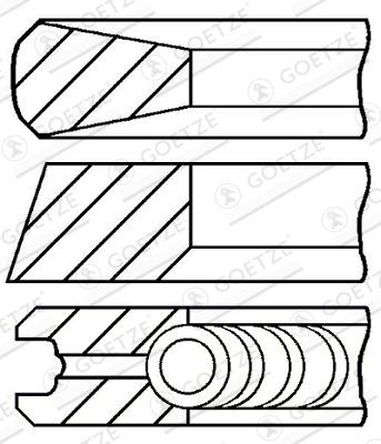 GOETZE ENGINE 08-135307-00: Kit fasce elastiche