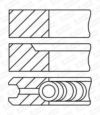 GOETZE ENGINE 08-501600-00: Set segmenti piston
