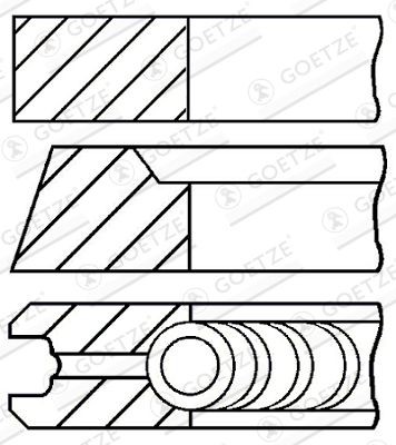 GOETZE ENGINE 08-500300-00: Set segmenti piston