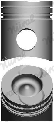 NÜRAL 87-962000-50: Piston cu canal de racire, cu segment piston, pentru biela trapez