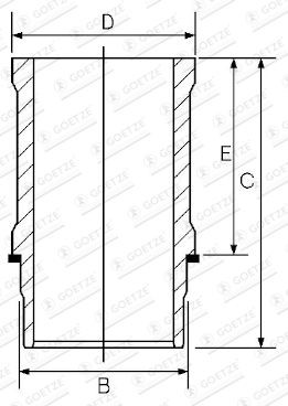 GOETZE ENGINE 14-630440-00: Camasa cilindru