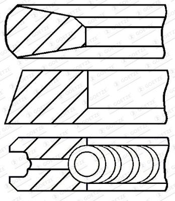 GOETZE ENGINE 08-437500-00: Kit fasce elastiche Goetze Diamond Coated®