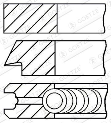 GOETZE ENGINE 08-139407-00: Set segmenti piston