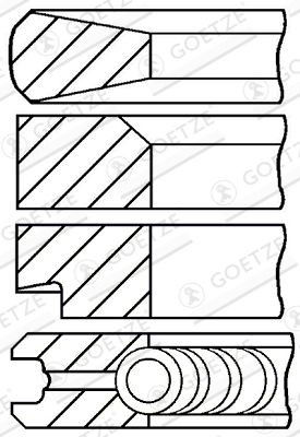 GOETZE ENGINE 08-171200-10: Set segmenti piston